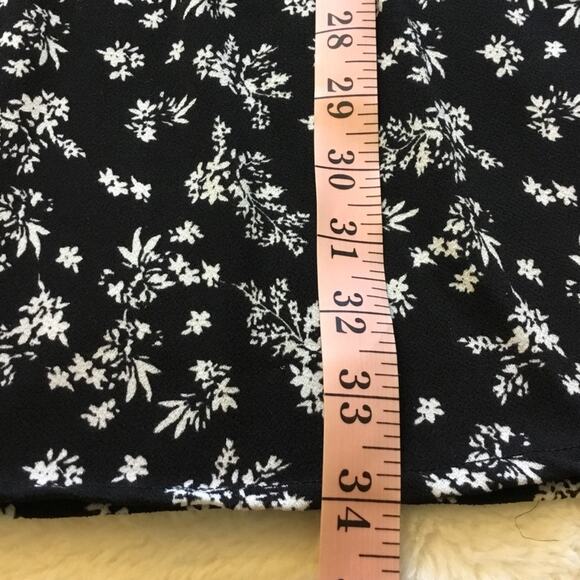 MNG Black Ruffle Cap Sleeve Floral Mini Dress - Picture 14 of 14